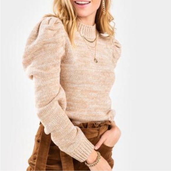 Harper Heritage Sweaters - Harper Heritage Carmen  Puff Sleeve Sweater- Sz Small